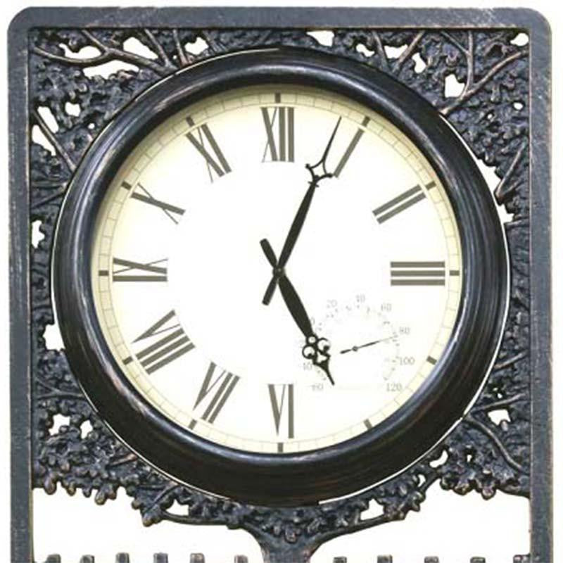 Horses Cast Aluminium Thermometer Outdoor Wall Clock Top 72cm CT-C28