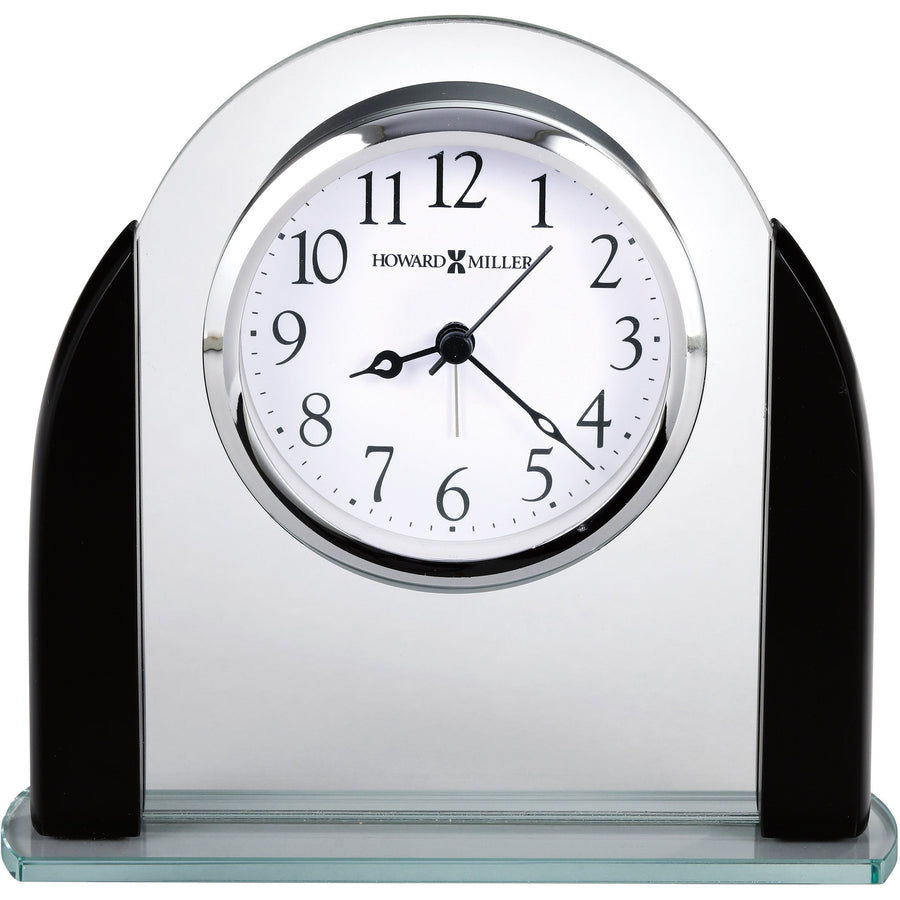 Howard Miller Aden Alarm Clock Glass Black 17cm 645822 1