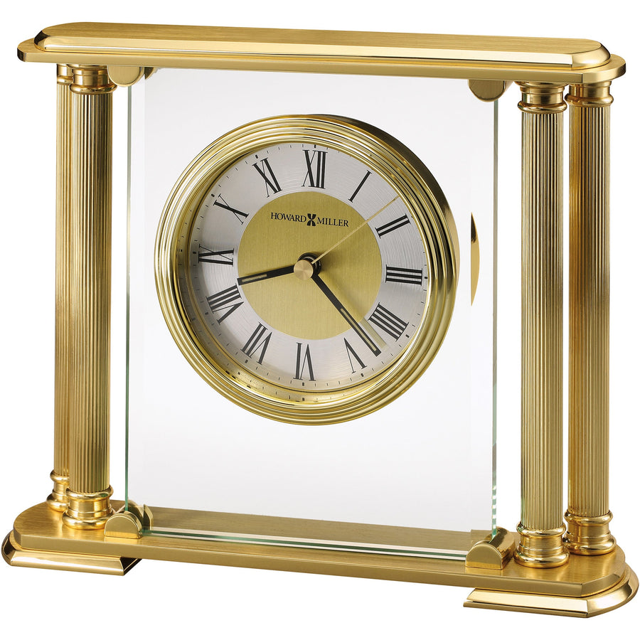 Howard Miller Athens Desk Clock Brass 20cm 613627 1