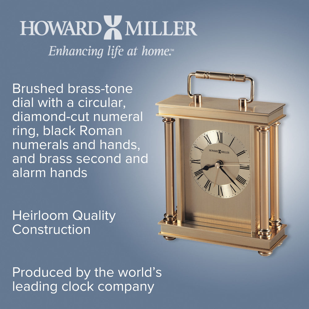 Howard Miller Audra Alarm Clock Brass 20cm 645584 2