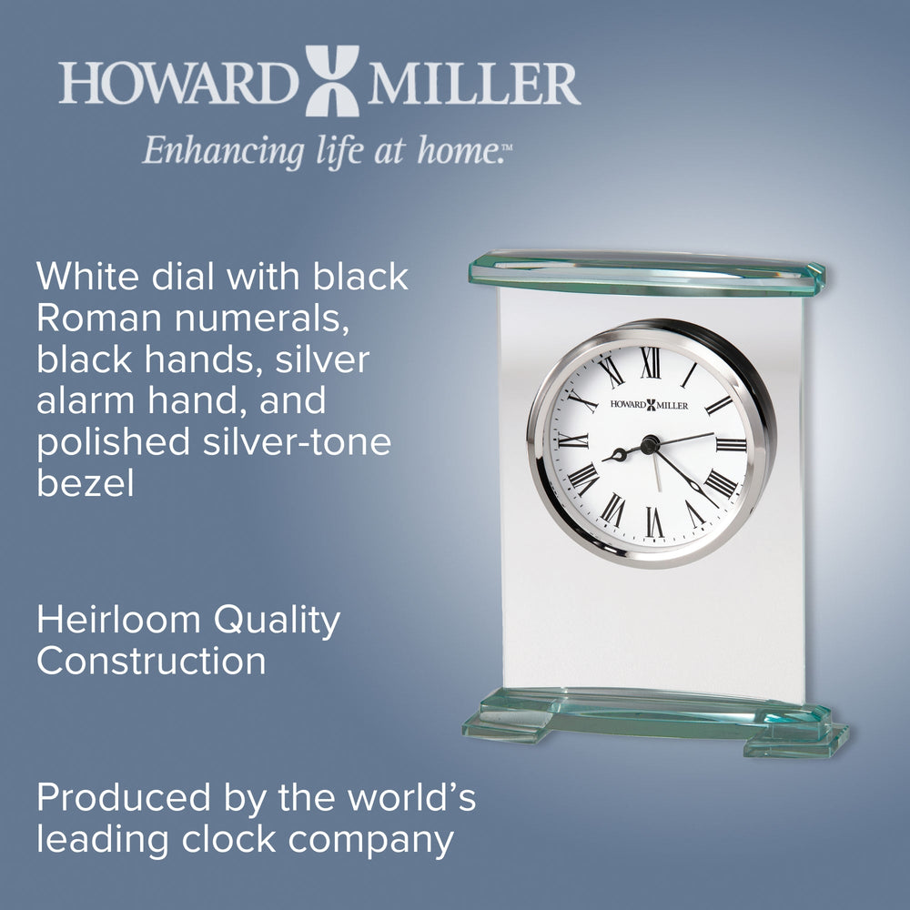 Howard Miller Augustine Alarm Clock Clear 18cm 645691 2