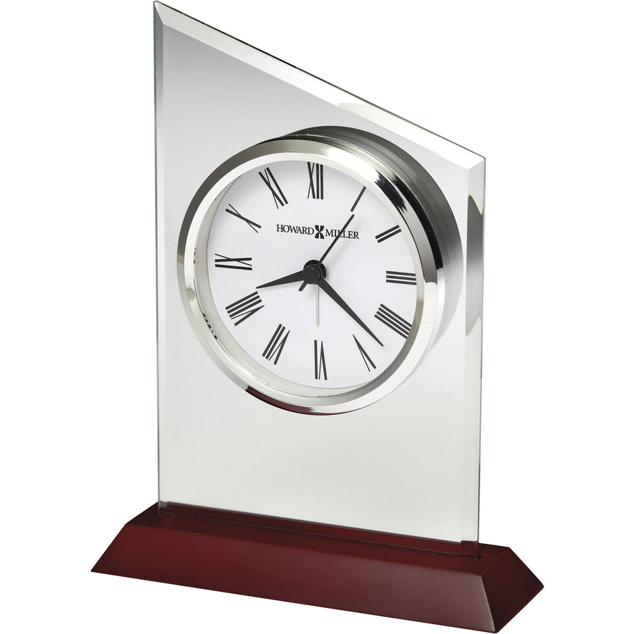 Howard Miller Benton Alarm Clock Wood Glass 19cm 645804 1