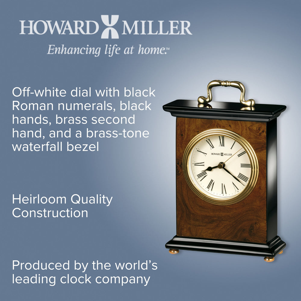 Howard Miller Berkley Desk Clock Walnut Brown 21cm 645577 2