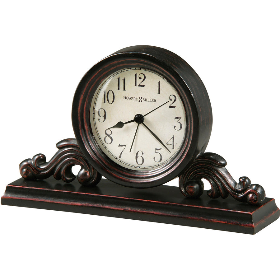 Howard Miller Bishop Alarm Clock Worn Black Red 25cm 645653 1