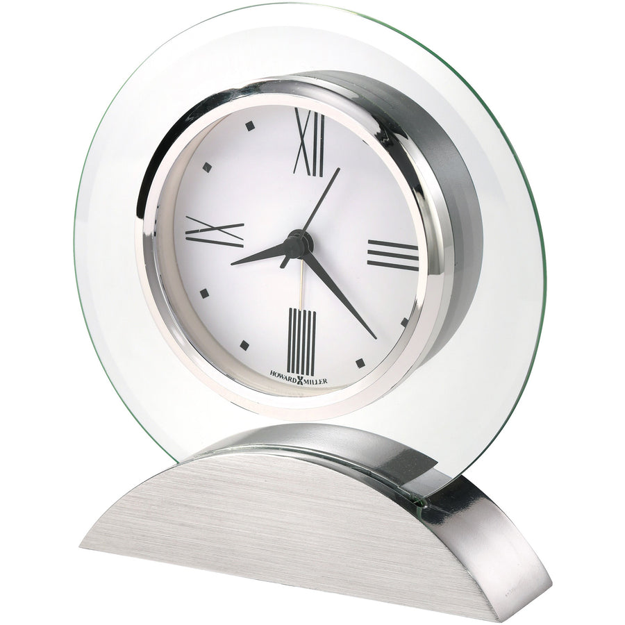 Howard Miller Brayden Alarm Clock Glass Silver 16cm 645811 1