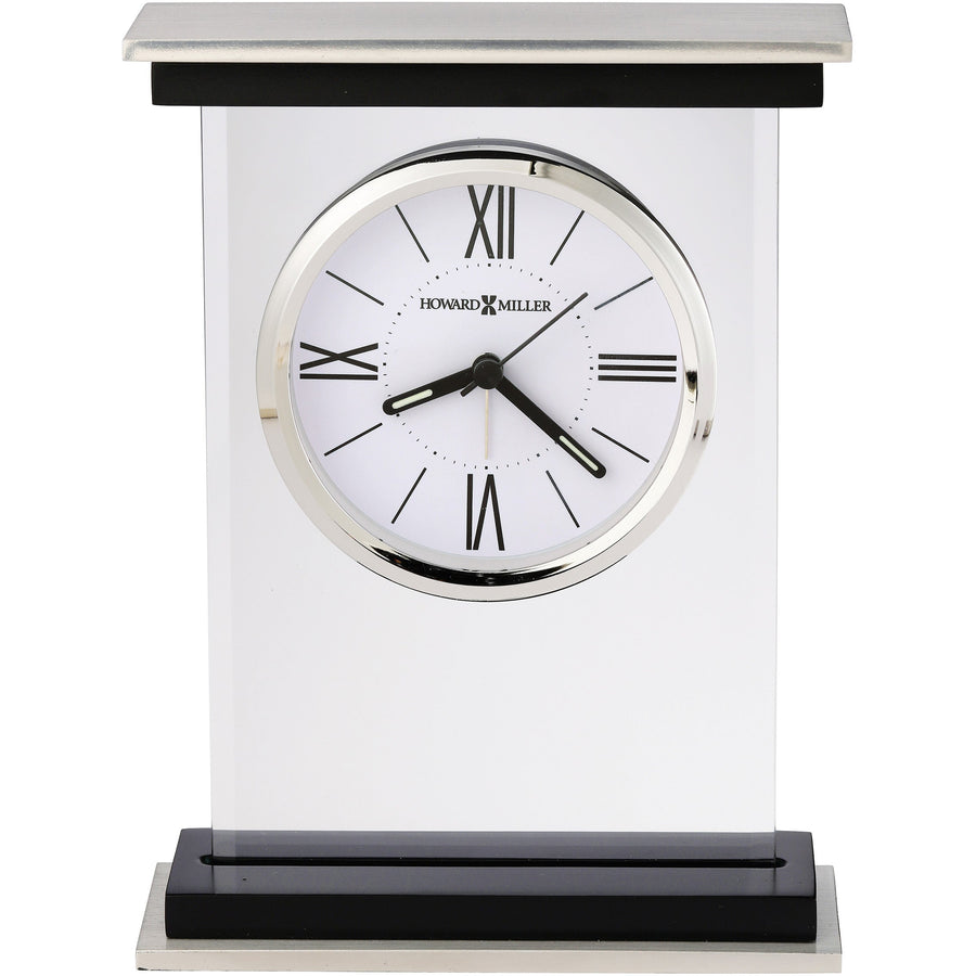Howard Miller Bryant Alarm Clock Black Satin Silver 18cm 645833 1