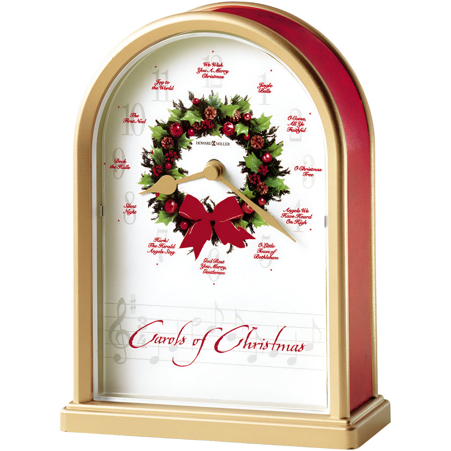 Howard Miller Carols Of Christmas II Desk Clock Brass 20cm 645424 1
