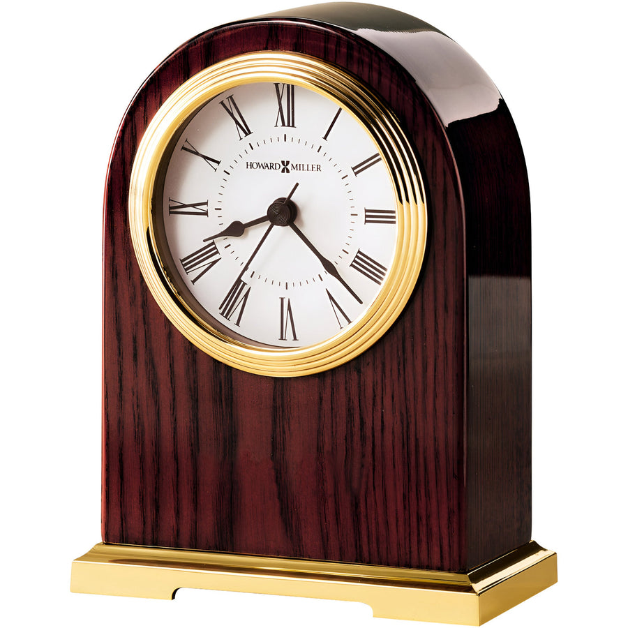 Howard Miller Carter Desk Clock Dark Wood Brass 17cm 645389 1