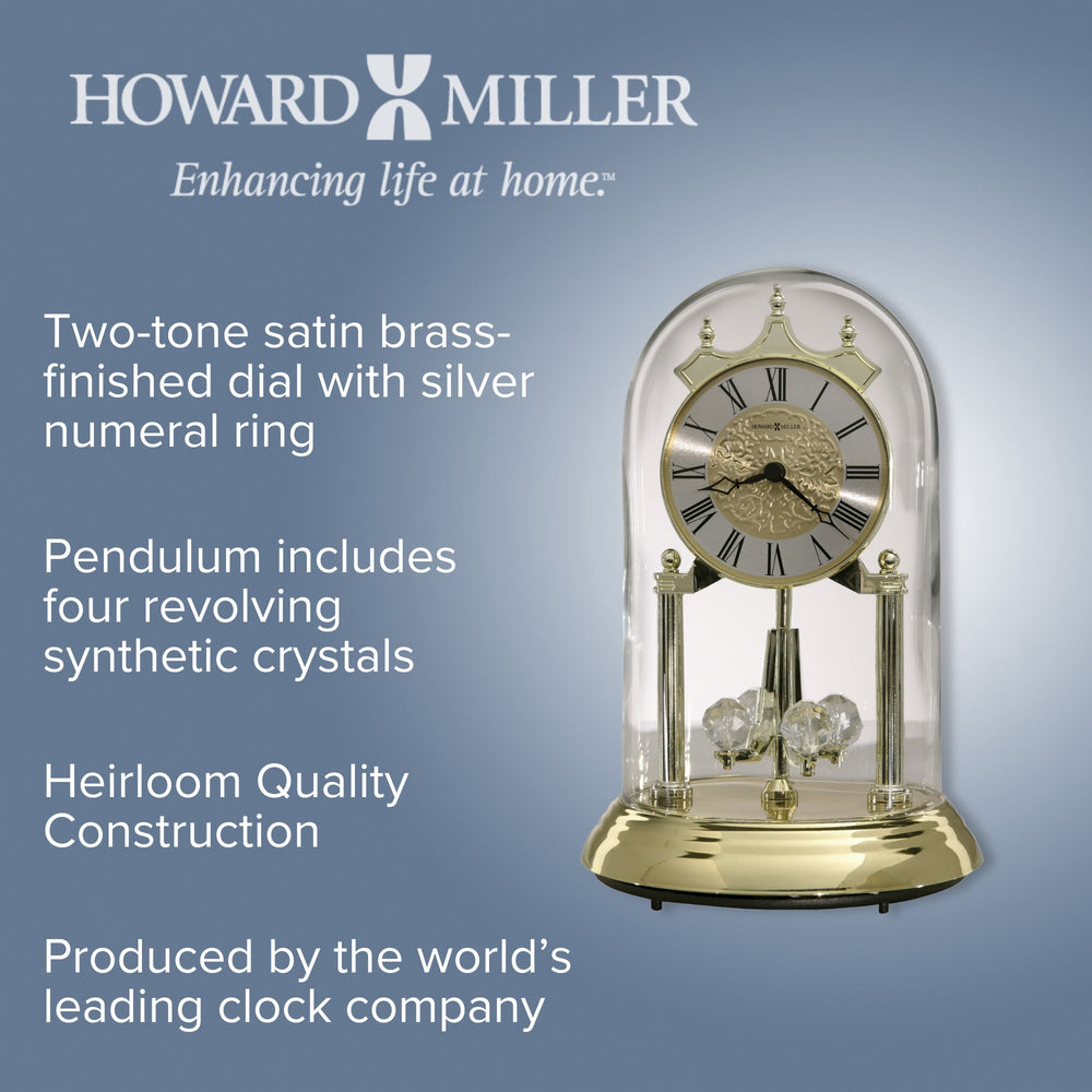 Howard Miller Christina Desk Clock Brass 23cm 645690 2