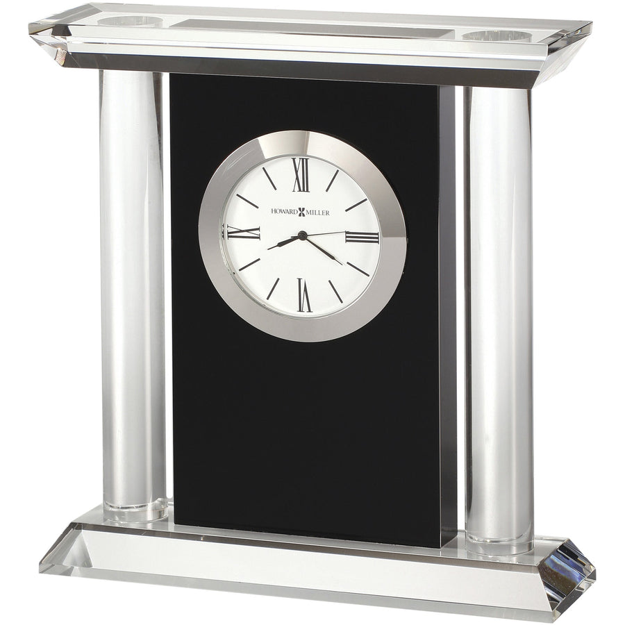 Howard Miller Colonnade Desk Clock Glass Black 18cm 645745 1