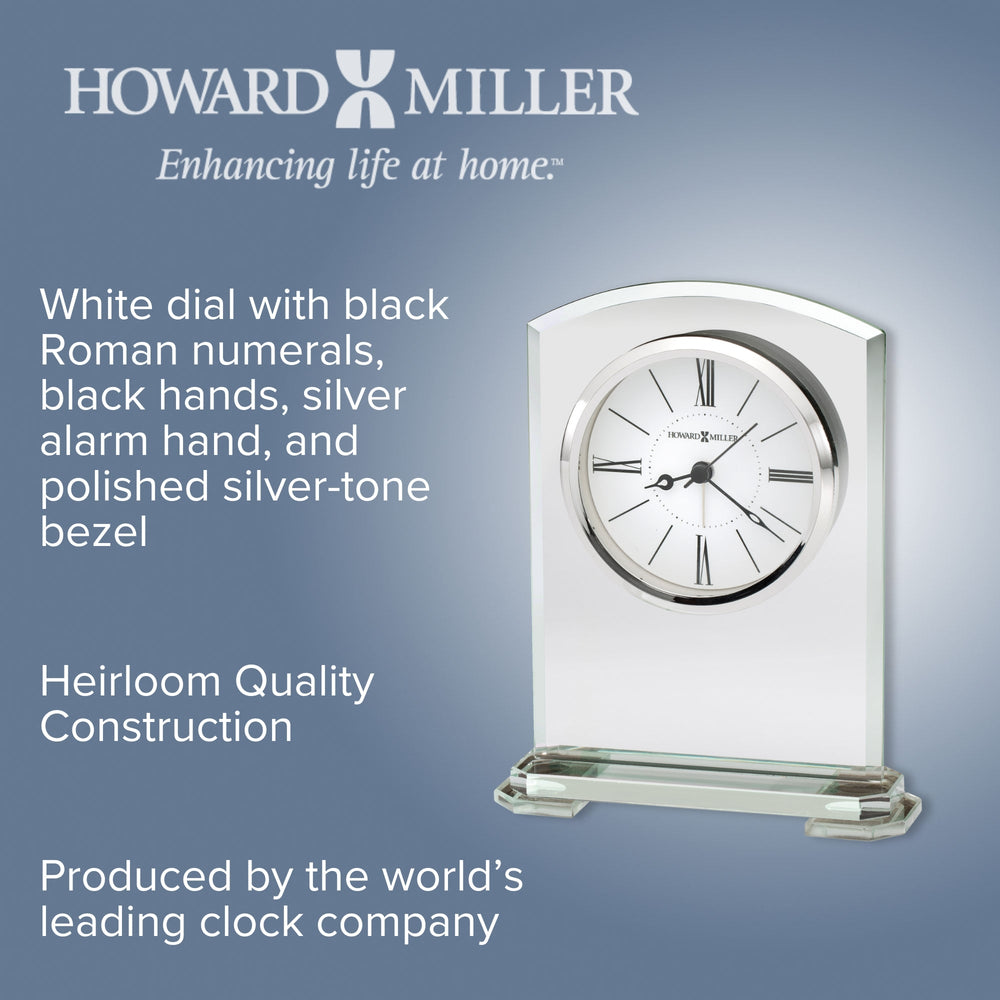 Howard Miller Corsica Alarm Clock Silver 18cm 645770 2