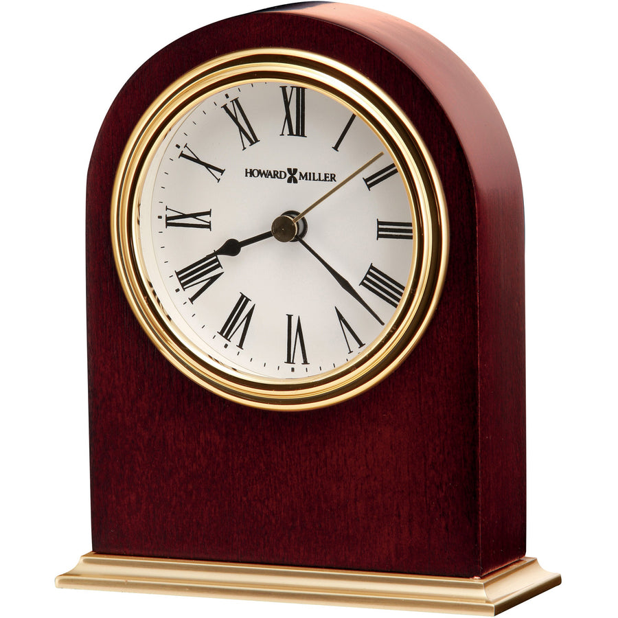 Howard Miller Craven Desk Clock Dark Wood Brass 14cm 645401 1