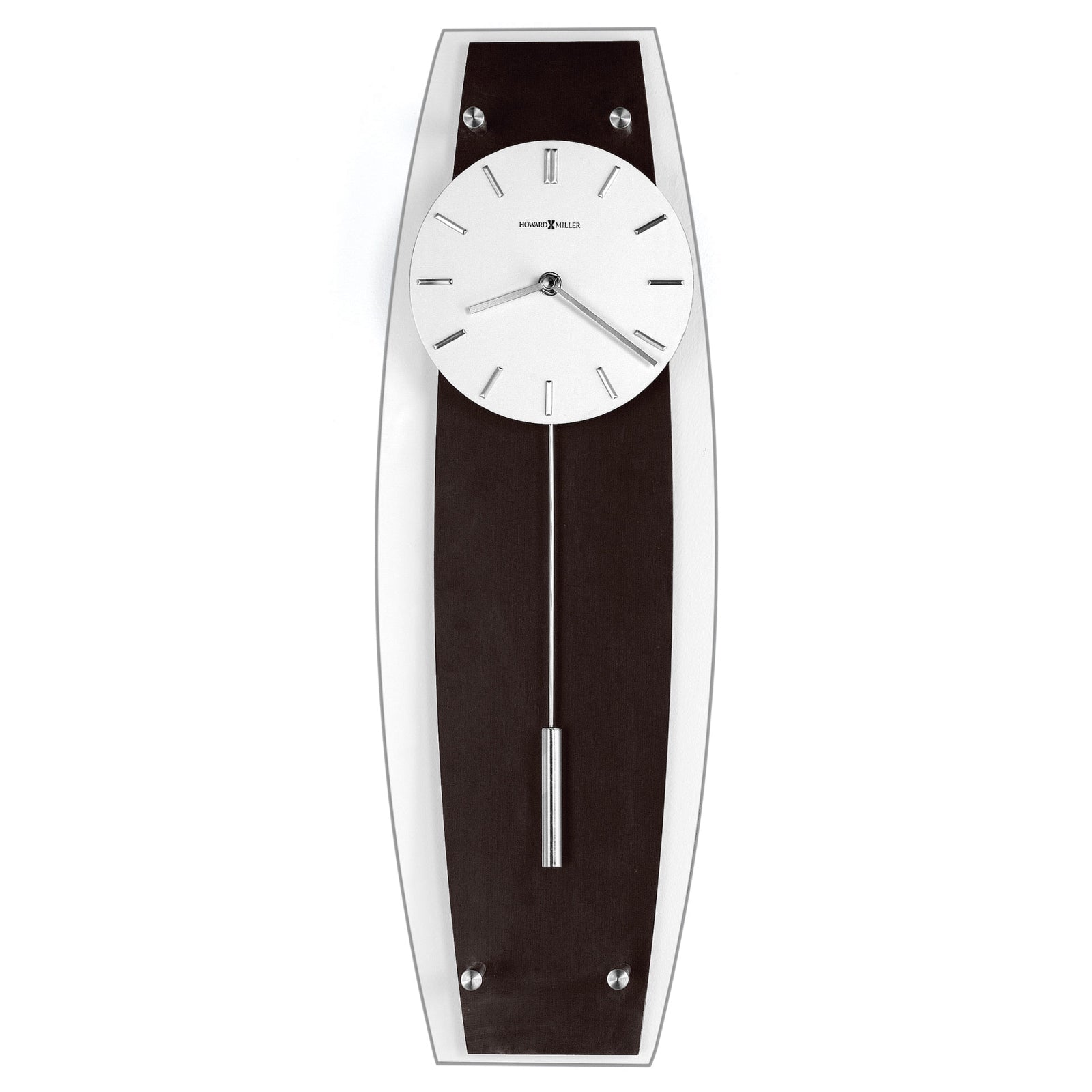 Howard Miller Cyrus Black Coffee Glass Pendulum Wall Clock 58cm 625-401 1