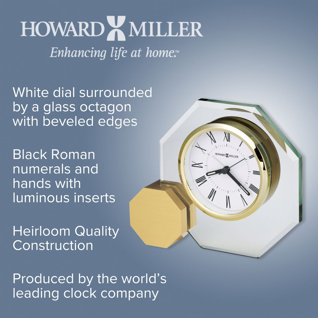 Howard Miller Danson Alarm Clock Gold 17cm 645832 3