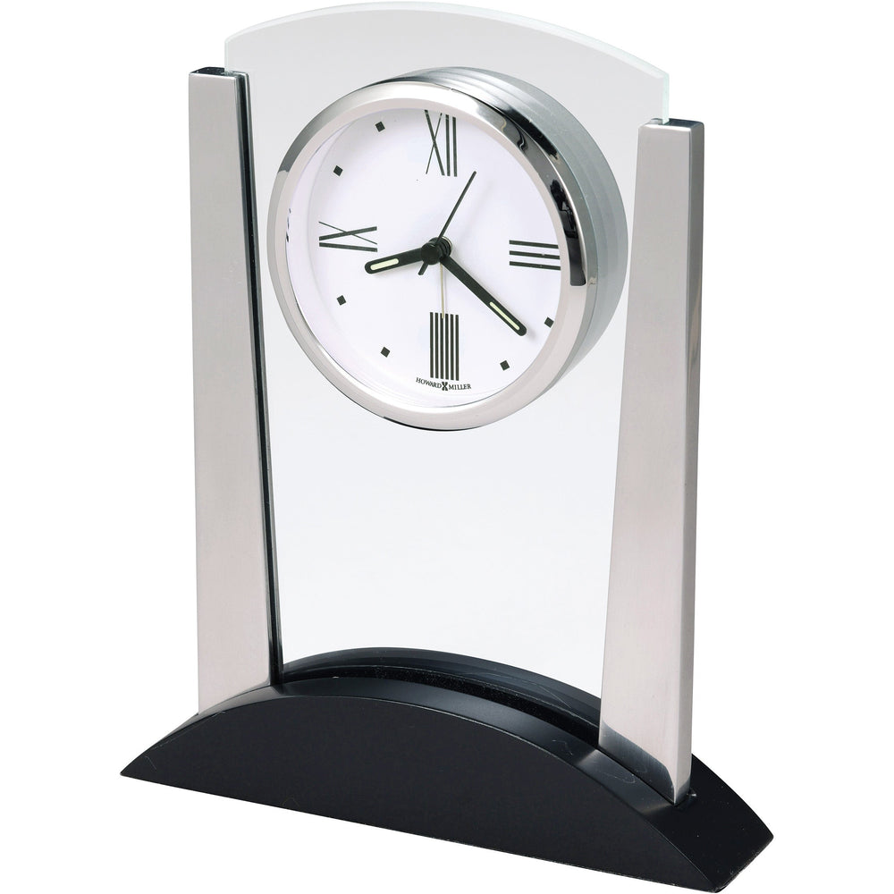 Howard Miller Denham Alarm Clock Clear Silver 22cm 645838 2