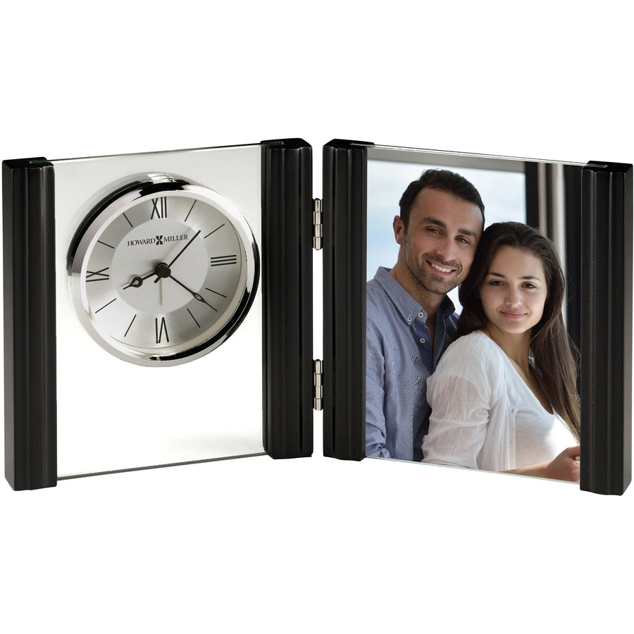 Howard Miller Donovan Alarm Clock Glass Silver 16cm 645803 1