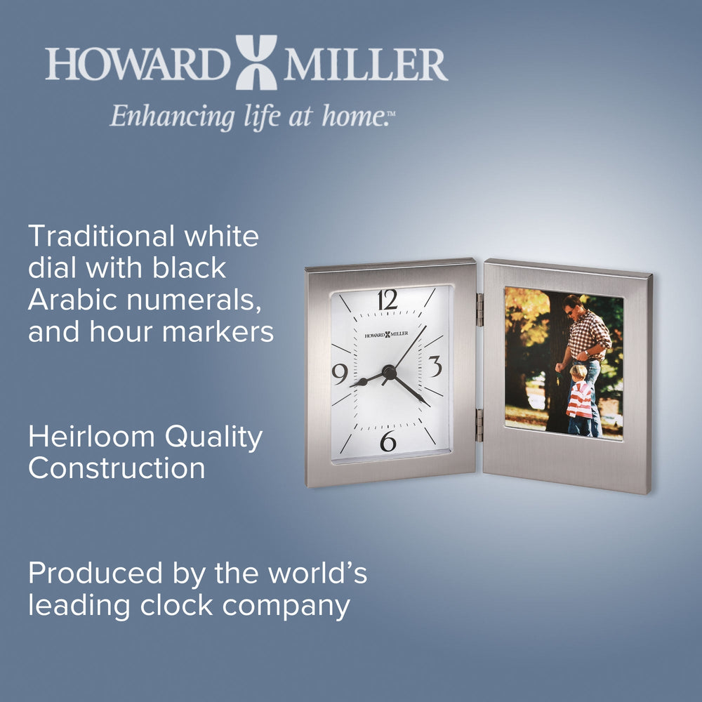 Howard Miller Envision Desk Clock Aluminum 14cm 645751 2
