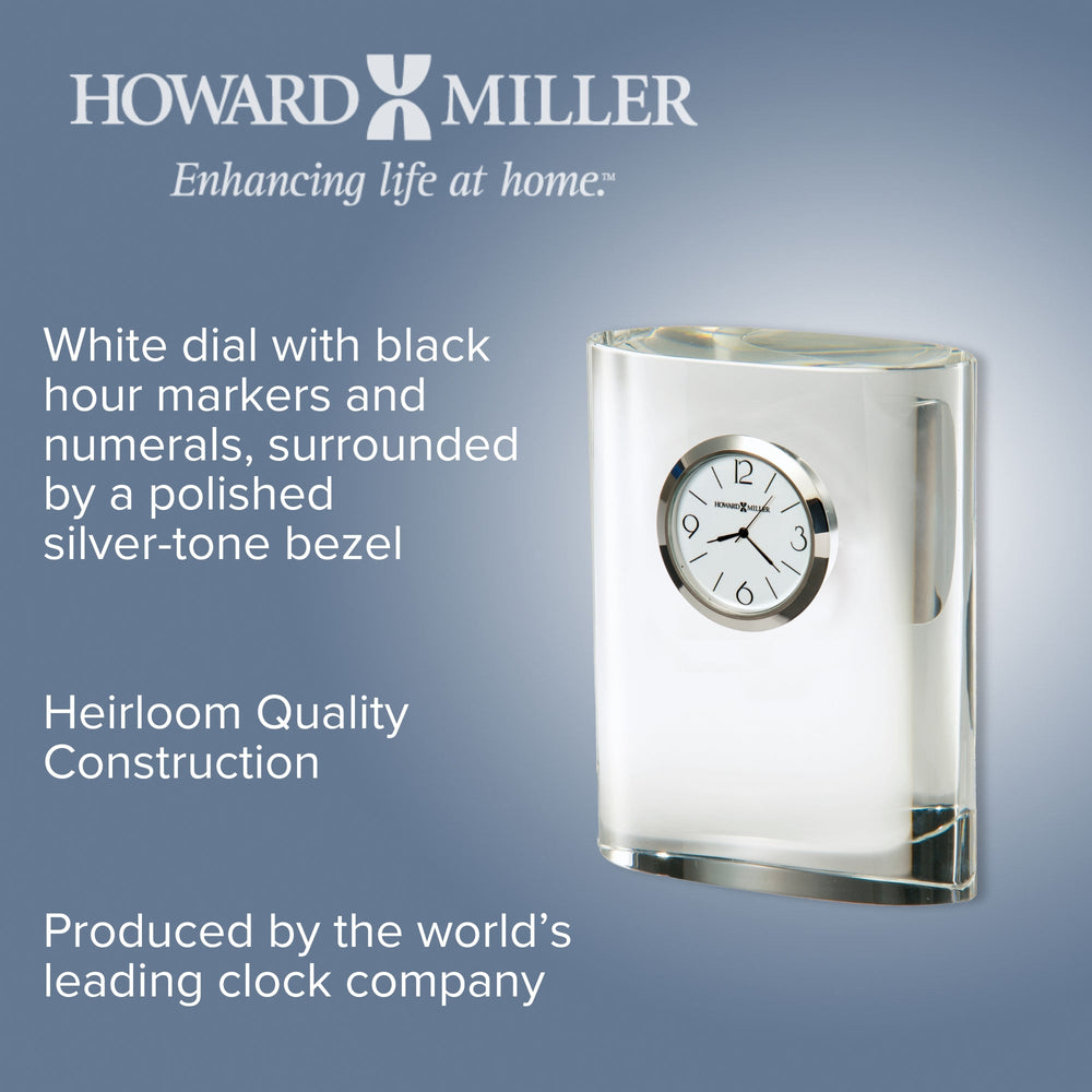 Howard Miller Fresco Desk Clock Silver 13cm 645718 2