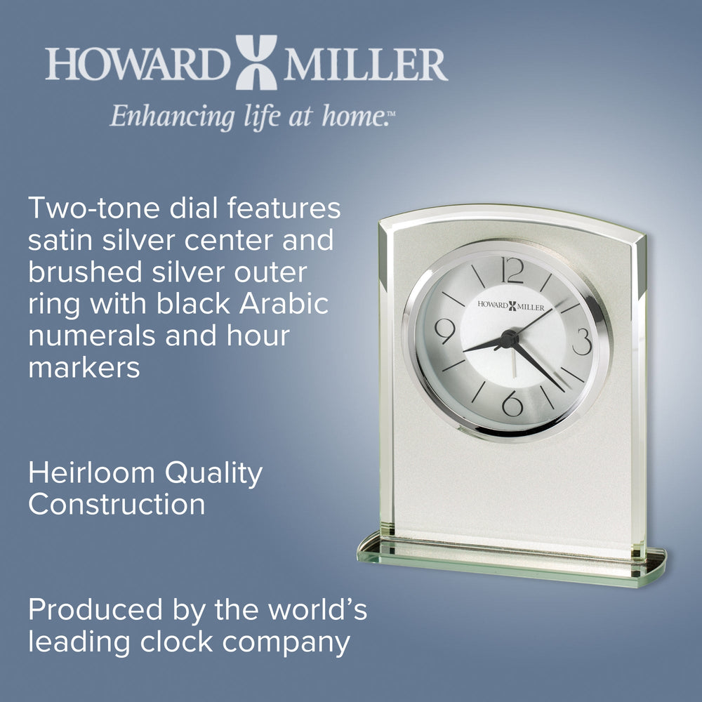 Howard Miller Glamour Alarm Clock Silver 16cm 645771 2