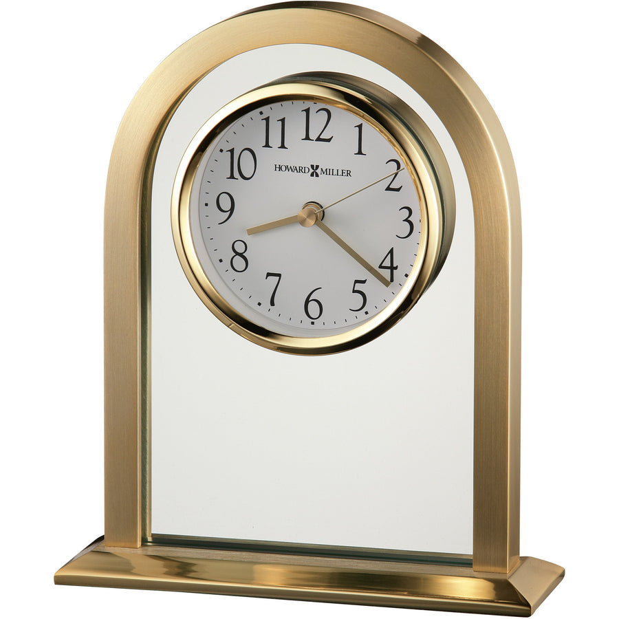 Howard Miller Imperial Desk Clock Glass Brass 20cm 645574 1