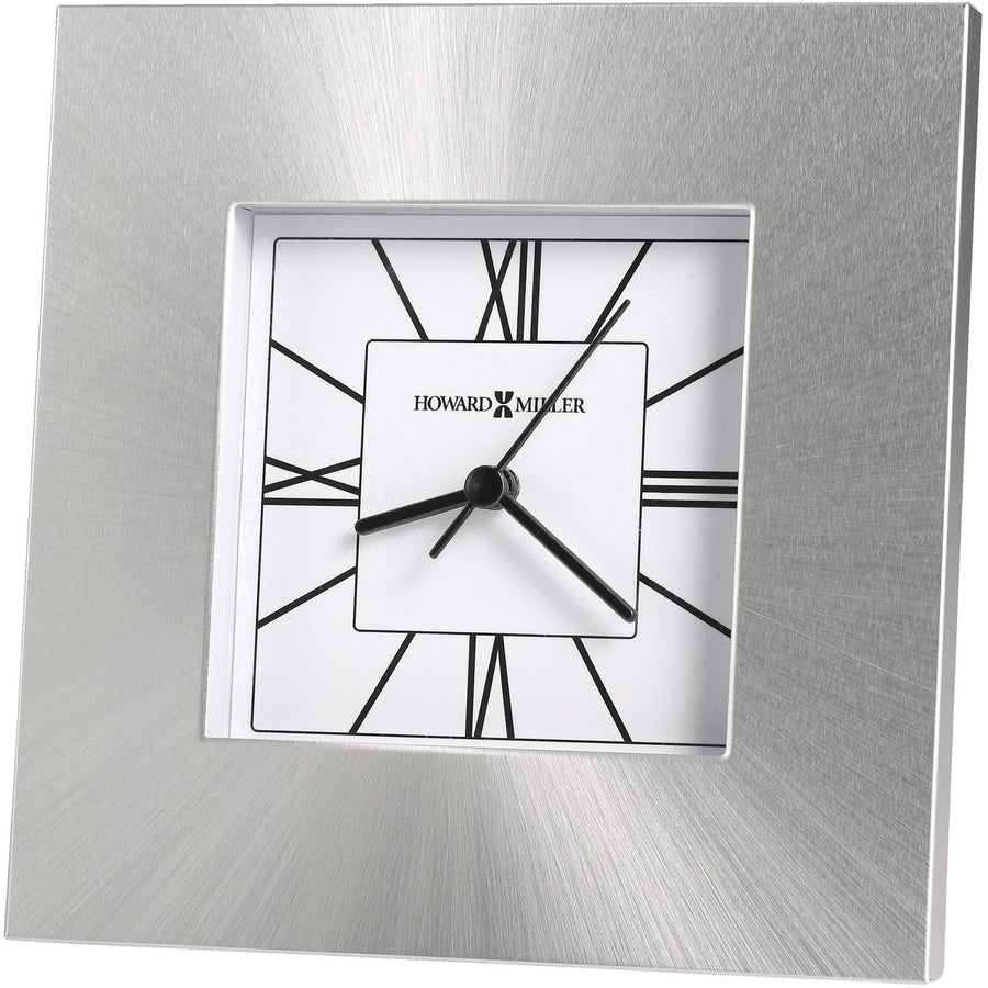Howard Miller Kendal Desk Clock Silver 16cm 645749 1