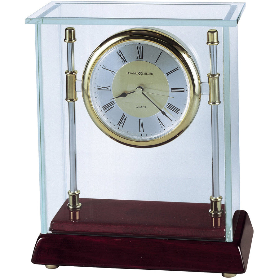 Howard Miller Kensington Desk Clock Glass Brass 21cm 645558 1