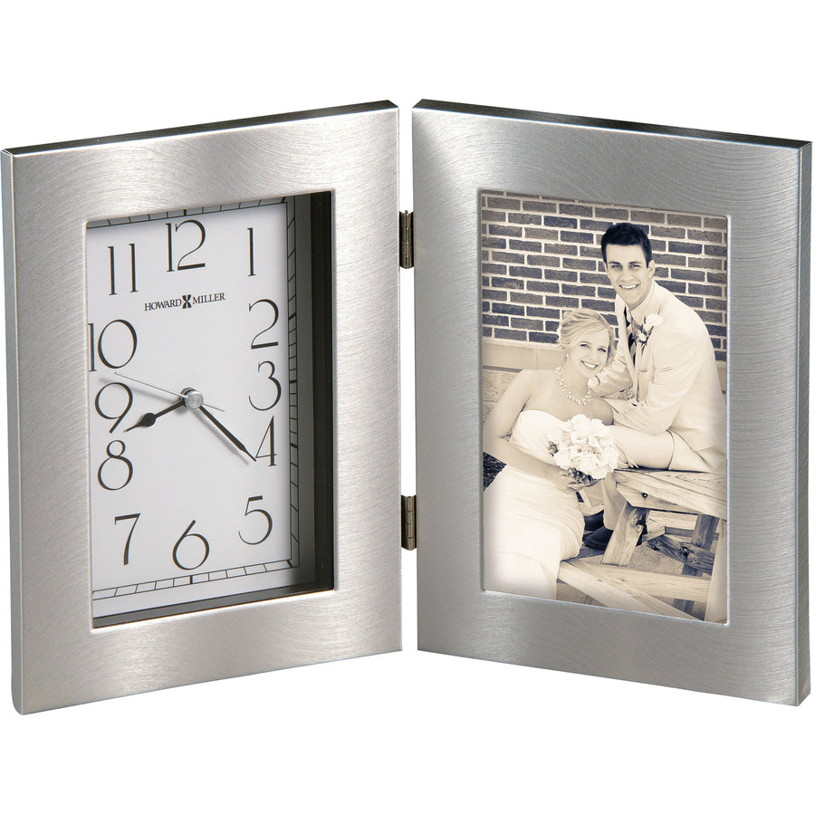 Howard Miller Lewiston Desk Clock Silver 28cm 645677 1