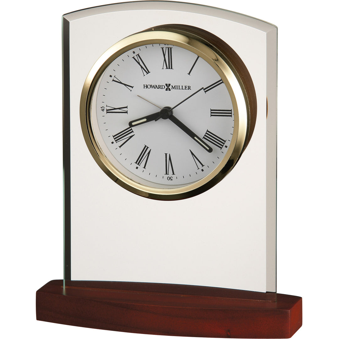 Howard Miller Marcus Alarm Clock Glass Dark Wood 18cm 645580 1