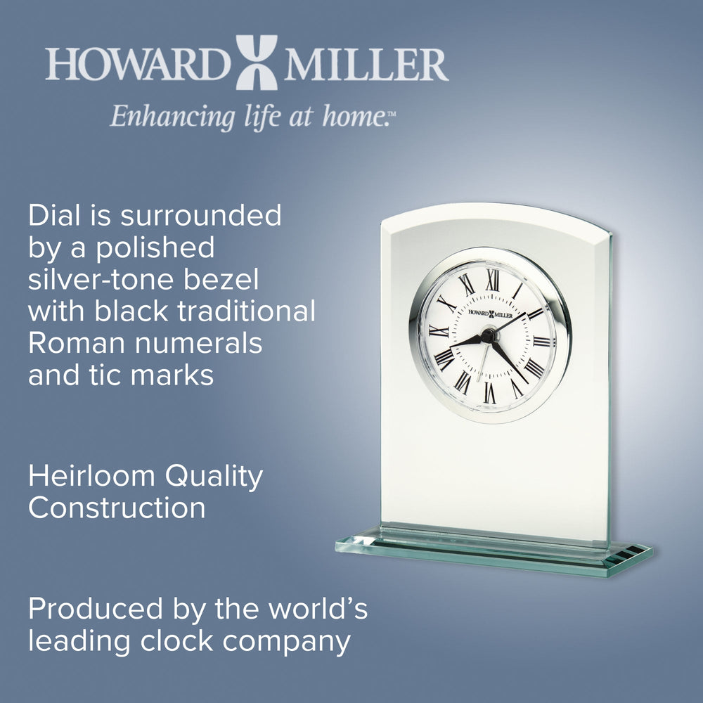 Howard Miller Medina Alarm Clock Glass 13cm 645716 2