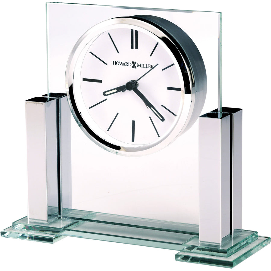 Howard Miller Metropolitan Alarm Clock Clear Silver 17cm 645842 1