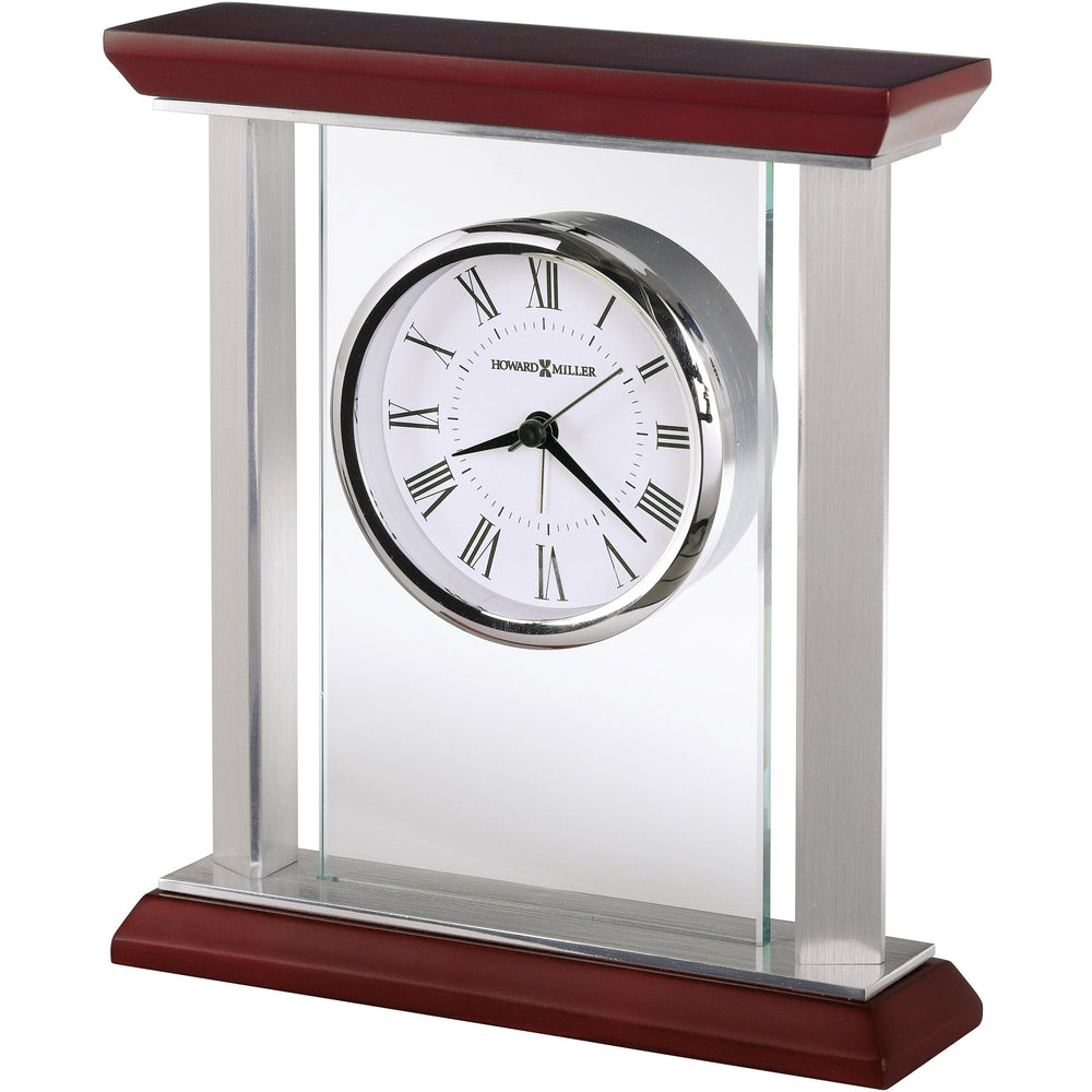 Howard Miller Micah Alarm Clock Satin Wood Silver 20cm 645837 2