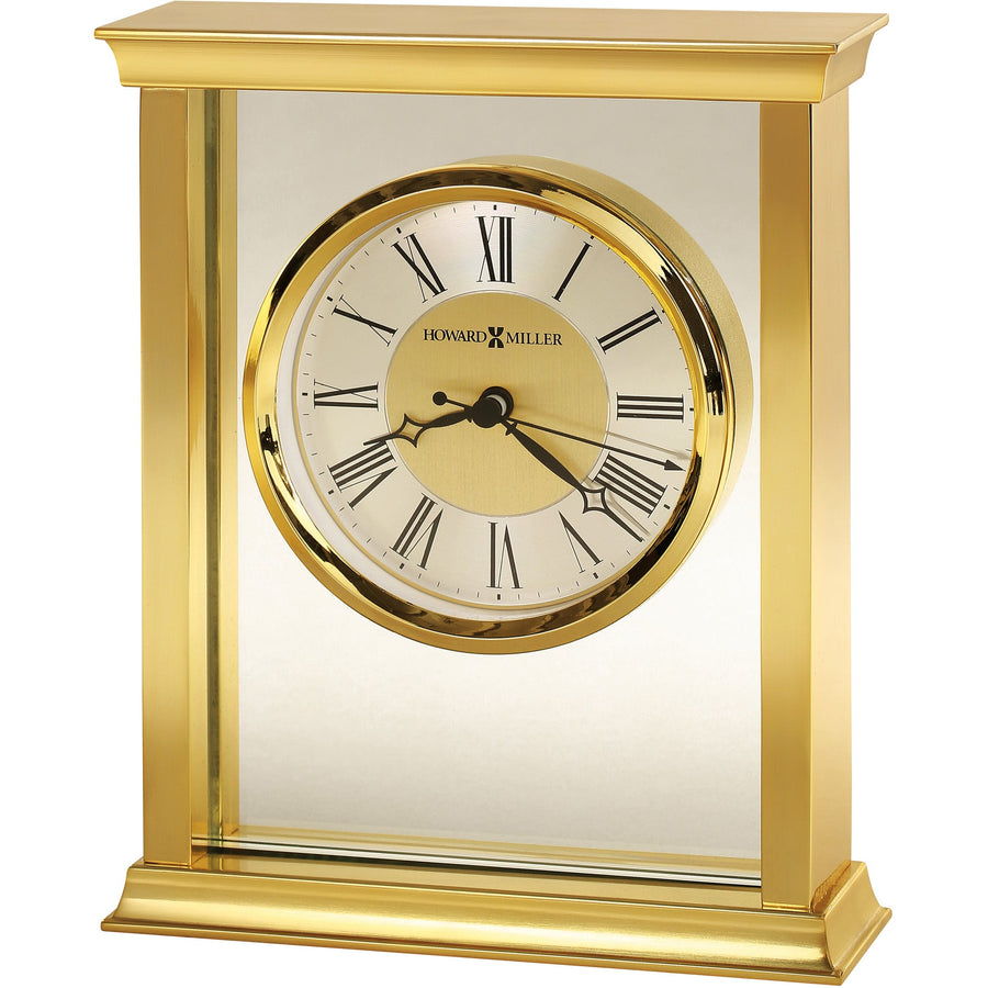 Howard Miller Monticello Desk Clock Glass Brass 19cm 645754 1