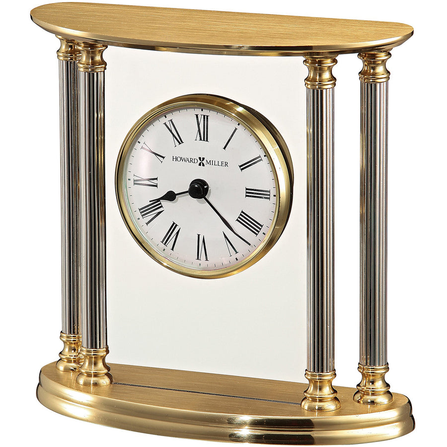 Howard Miller New Orleans Desk Clock Silver Brass 14cm 645217 1
