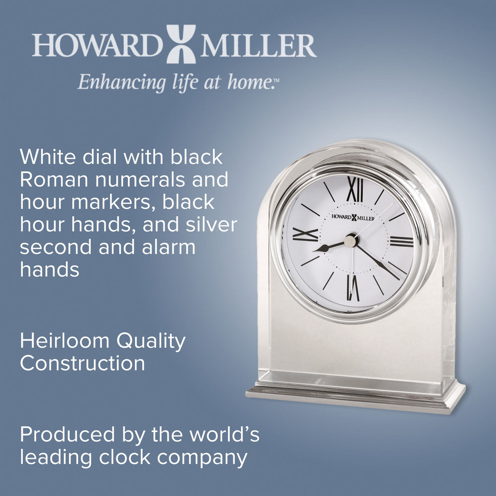 Howard Miller Optica Alarm Clock Silver 14cm 645757 2