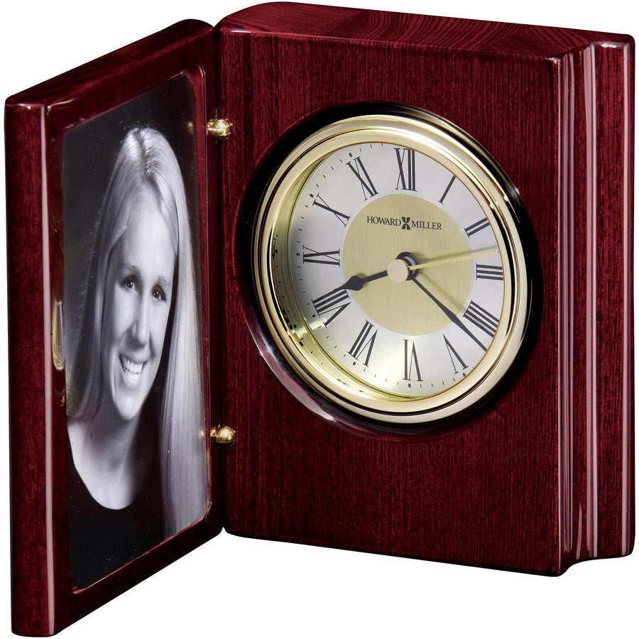 Howard Miller Portrait Book Desk Clock Dark Wood 14cm 645497 1