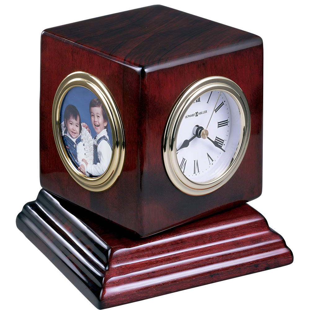 Howard Miller Reuben Desk Clock Dark Wood 13cm 645408 2