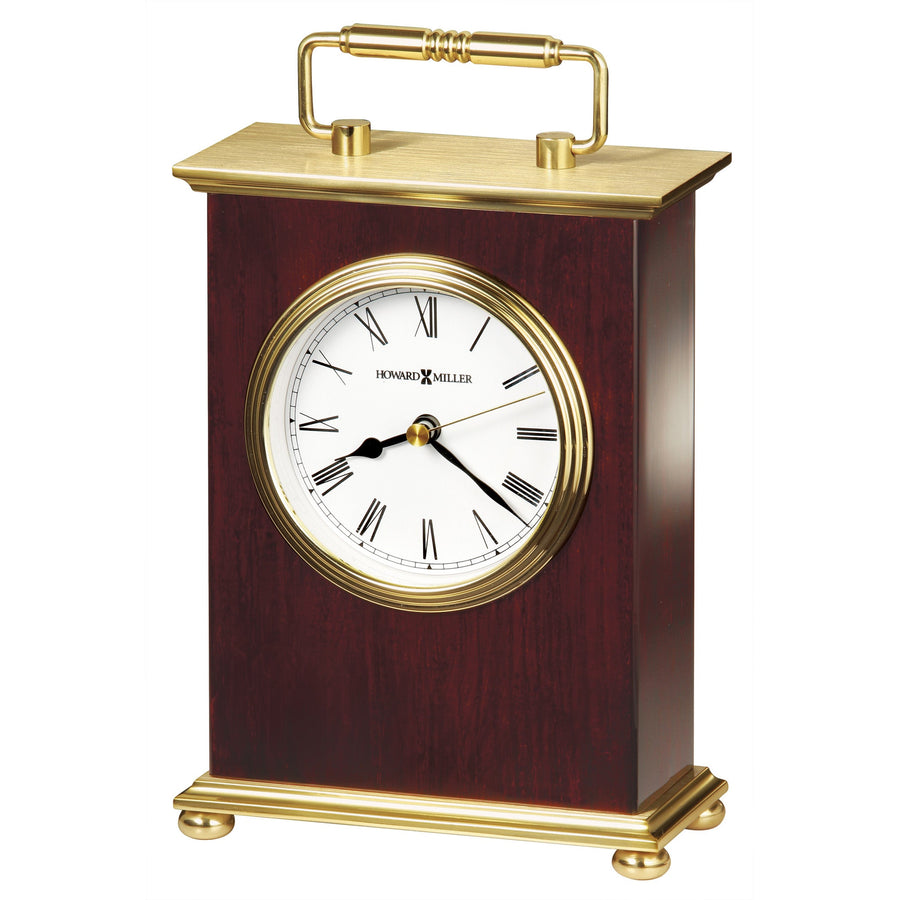 Howard Miller Rosewood Bracket Desk Clock Wood Brass 21cm 613528 1
