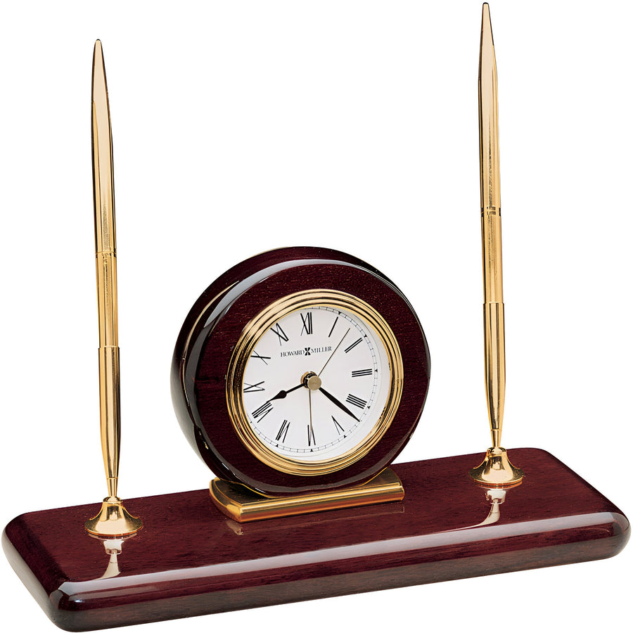Howard Miller Rosewood Desk Alarm Clock Dark Wood 24cm 613588 1