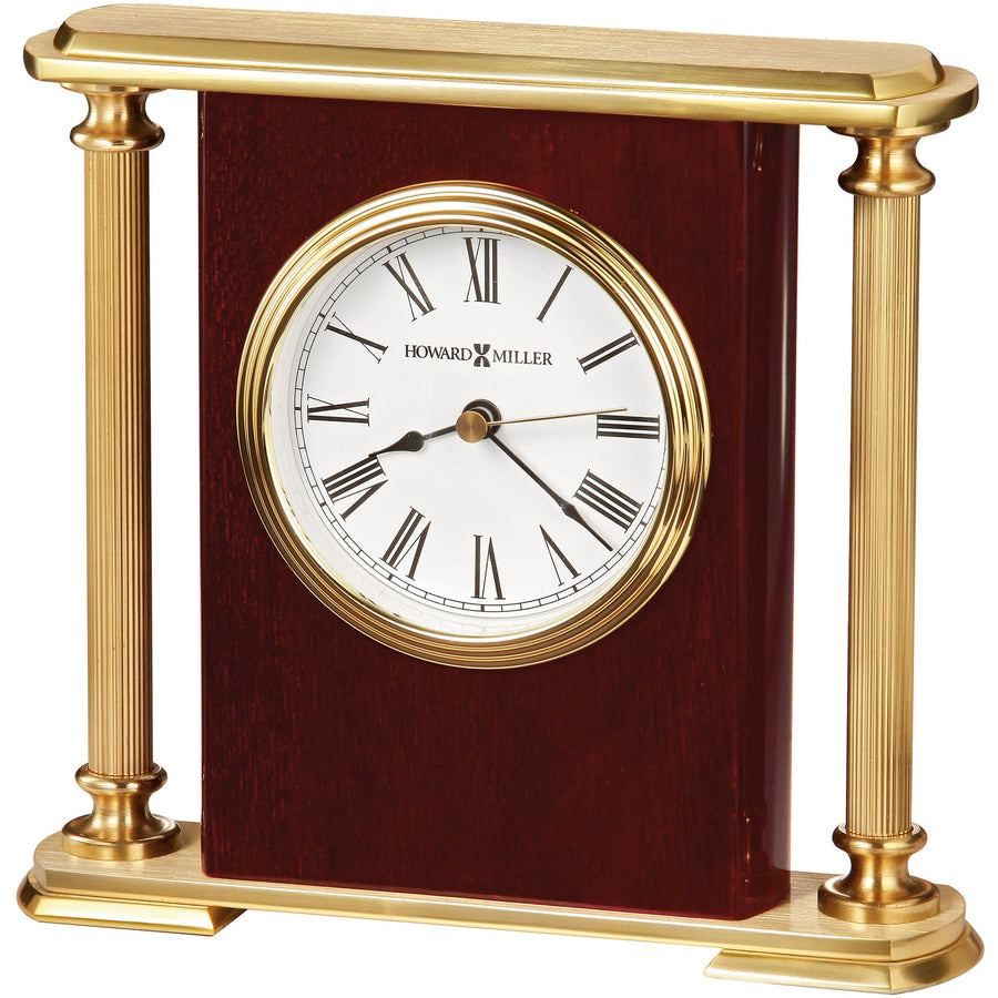 Howard Miller Rosewood Encore Bracket Desk Clock Wood Brass 19cm 645104 1