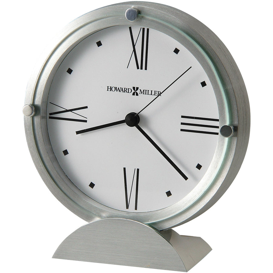 Howard Miller Simon II Desk Clock Silver 16cm 645671 1