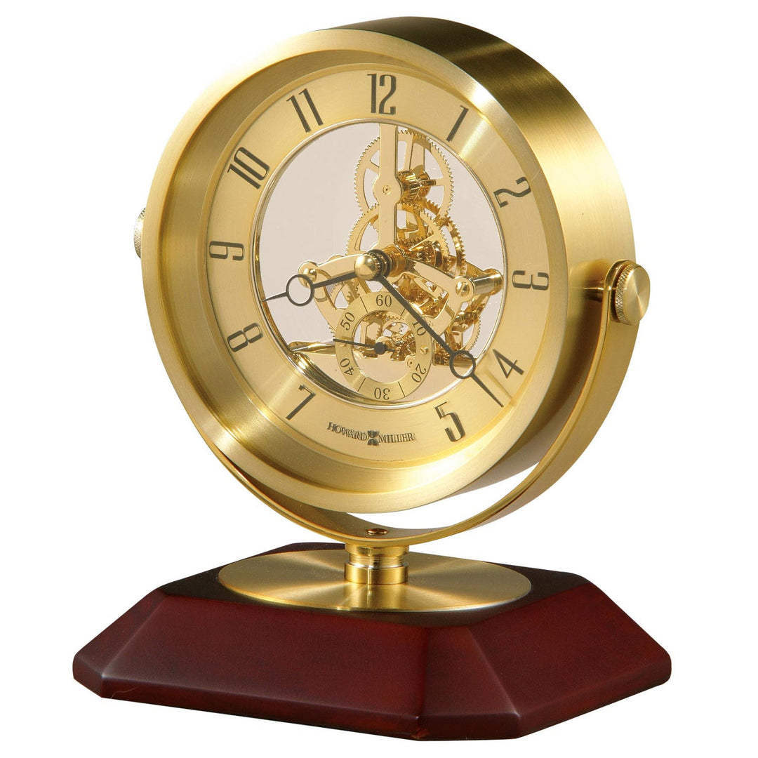 Howard Miller Soloman Brushed Brass Skeleton Mantel Clock 18cm 645-674 1