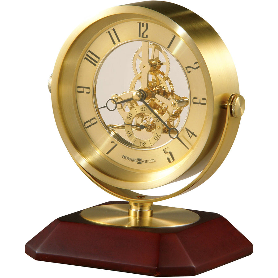 Howard Miller Soloman Desk Clock Brass 18cm 645674 1