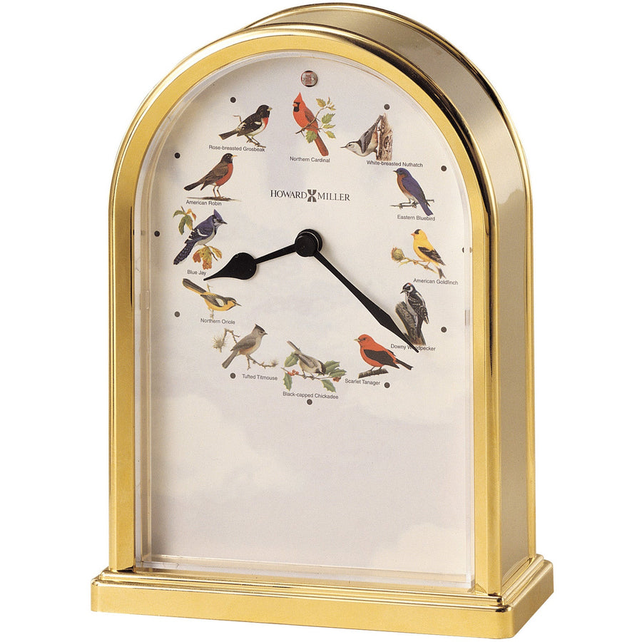 Howard Miller Songbirds III Desk Clock Brass 20cm 645405 1