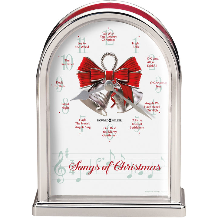 Howard Miller Songs Of Christmas Desk Clock Red 20cm 645820 1