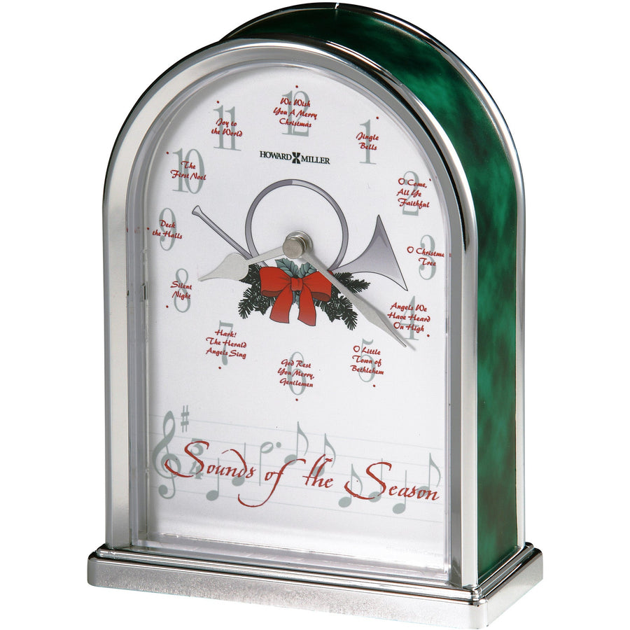 Howard Miller Sounds Of Season Desk Clock Green Silver 20cm 645687 1