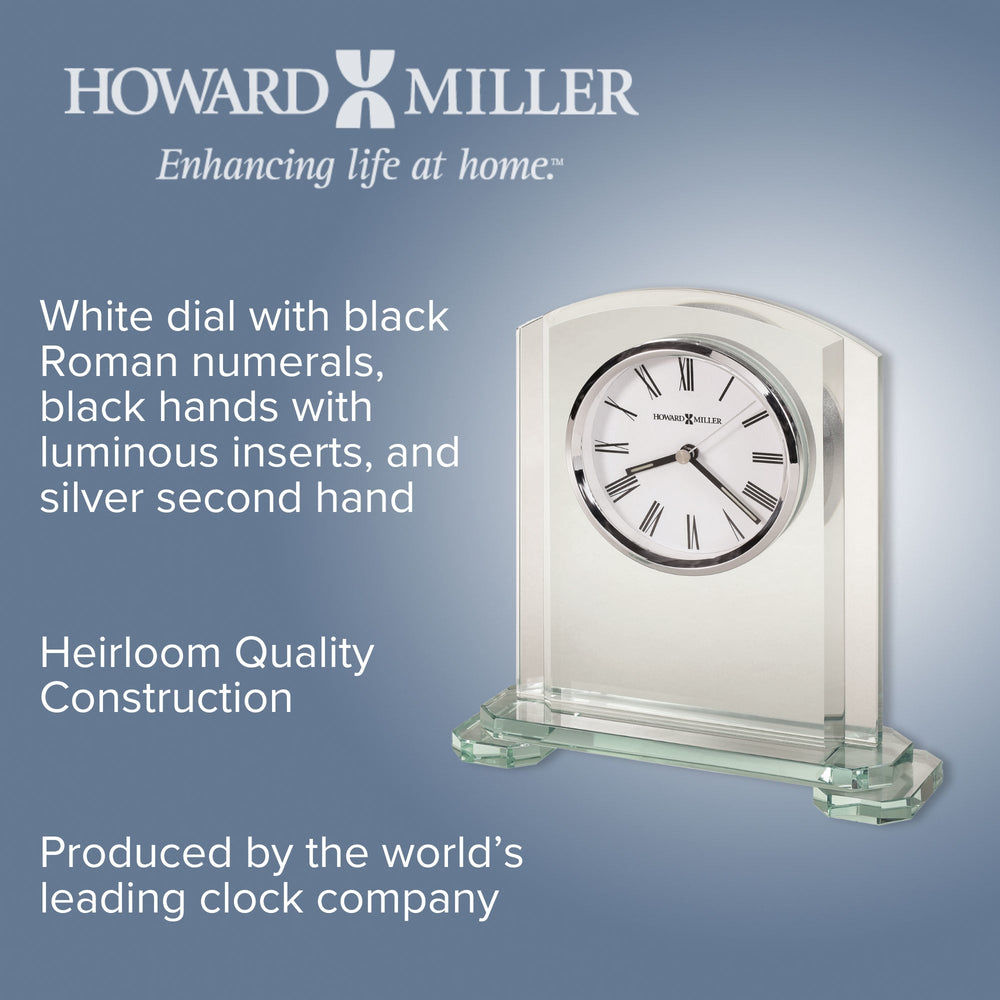 Howard Miller Stratus Alarm Clock Glass 21cm 645752 2