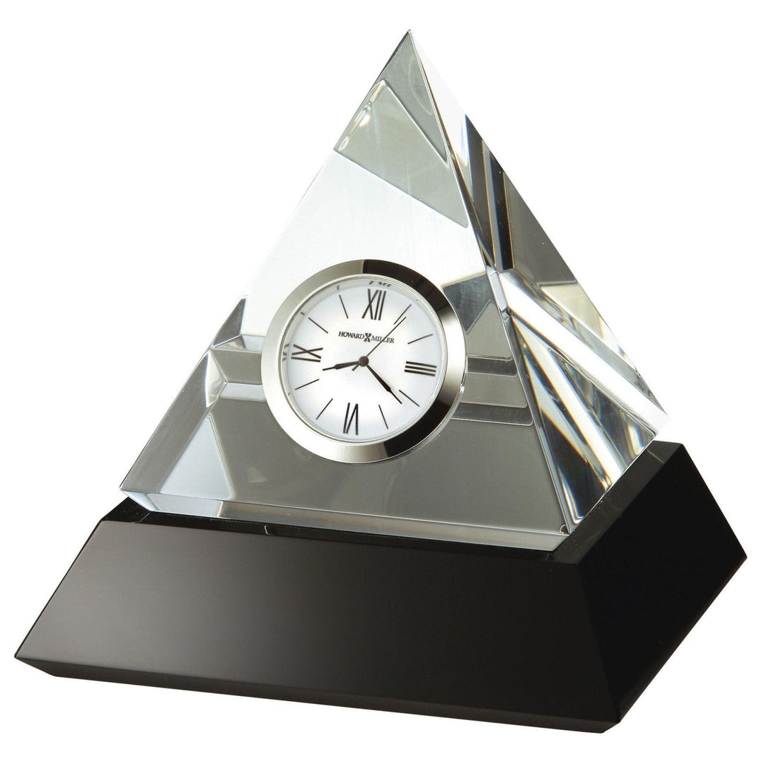 Howard Miller Summit Optical Crystal Pyramid Mantel Clock 13cm 645-721 1