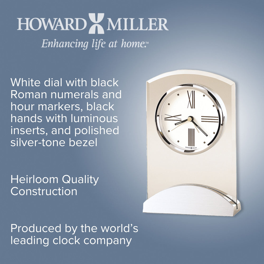 Howard Miller Tribeca Alarm Clock Glass 17cm 645397 2