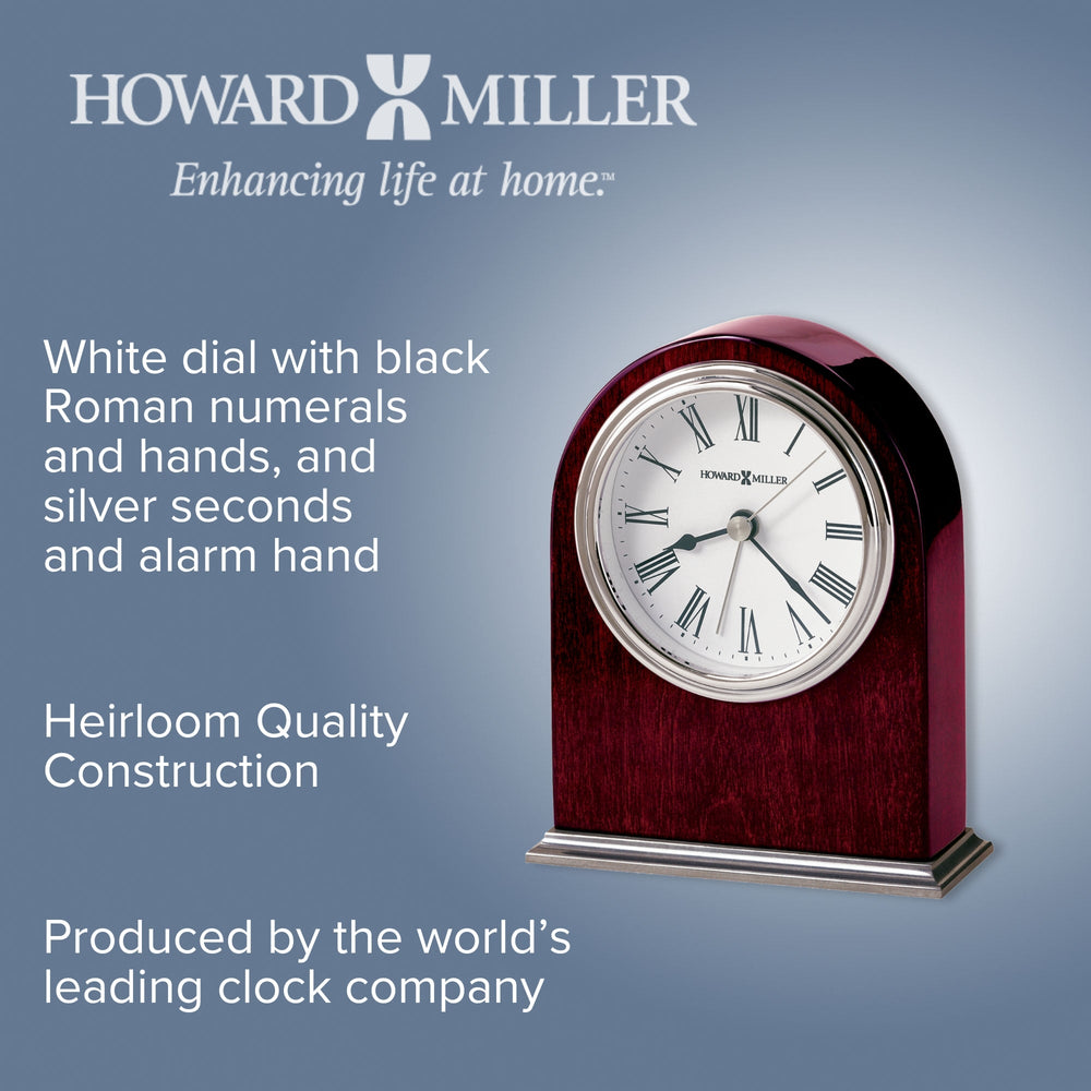 Howard Miller Walker Alarm Clock Dark Wood 14cm 645480 2