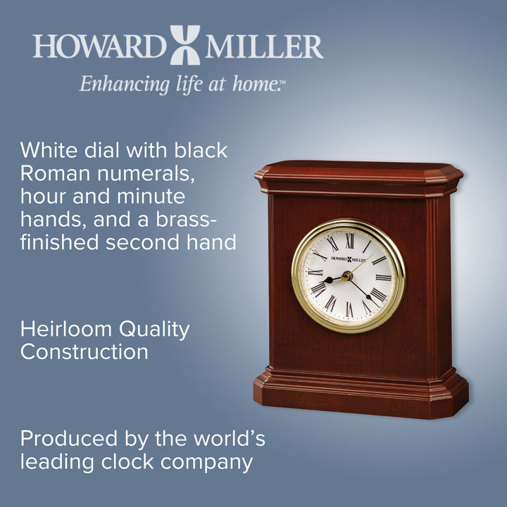 Howard Miller Windsor Carriage Desk Clock Dark Wood 18cm 645530 2